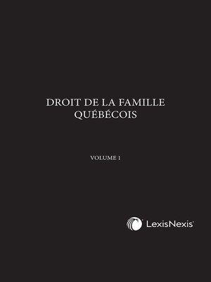 cover image of Droit de la famille québécois